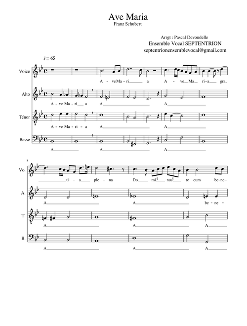 AVE MARIA SCHUBERT SATB