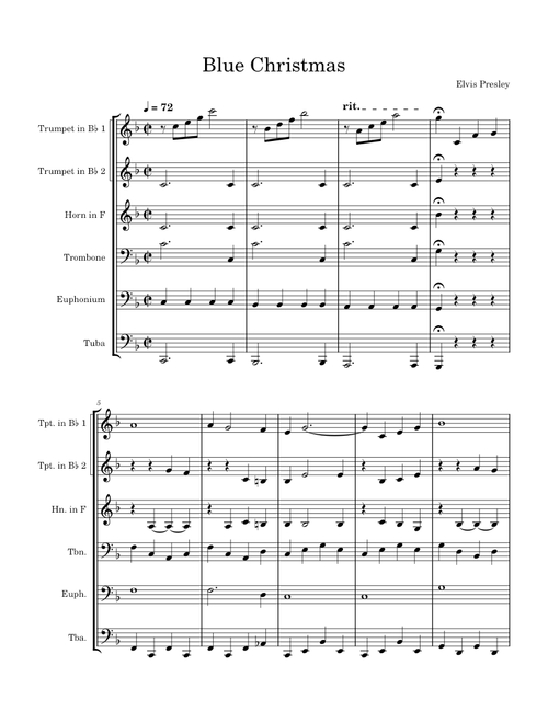 Blue christmas – Elvis Presley(Brass Sextet)