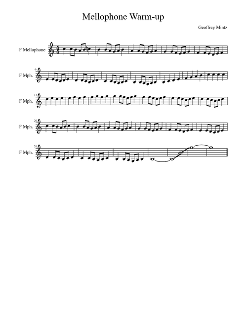 Mellophone Warm Up