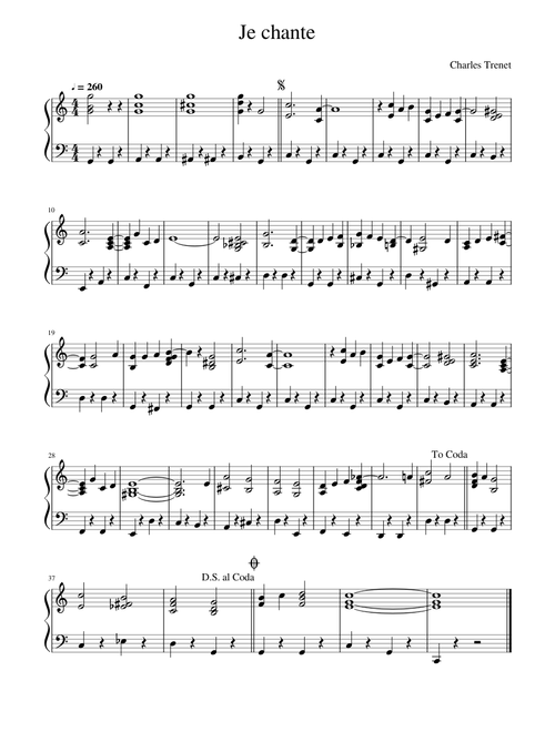 Je chante-Charles Trenet