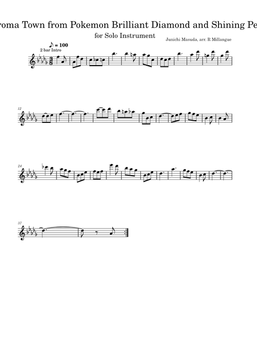 Floaroma Town from Pokemon Brilliant Diamond and Shining Pearl (Solo)