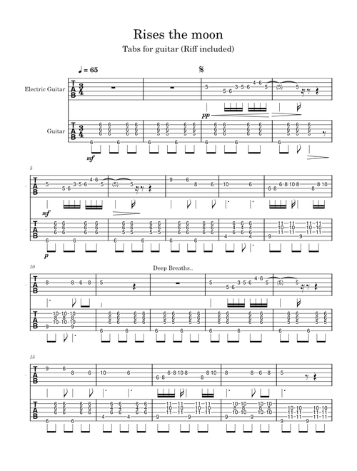 Rises the Moon – liana flores (TABS ONLY)