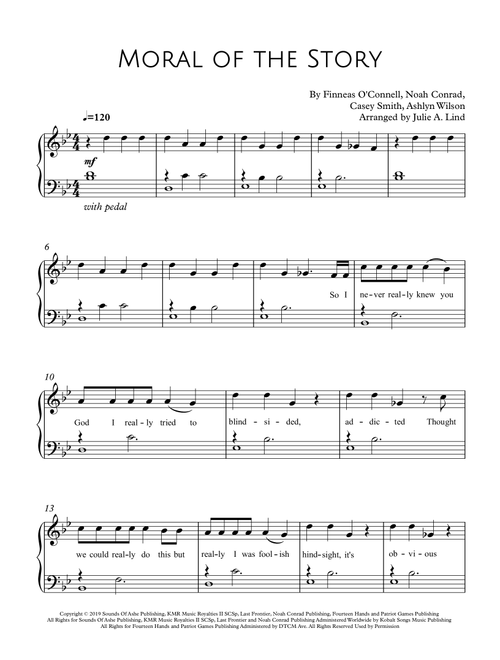 Moral Of The Story (Arr. Julie A. Lind) - Ashe (Piano Solo)