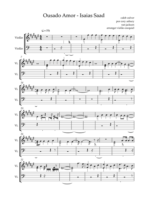 Reckless Love (Arr. by ezequiel) - Cory Asbury, Caleb Culver, Ran Jackson (Easy Guitar with TAB)