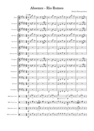 Absence - Rio Romeo Sheet Music for Piano, Synthesizer (Mixed Duet ...