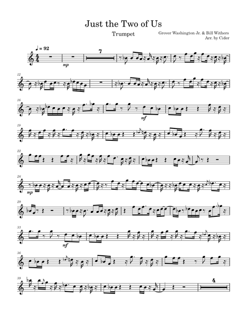 Just the Two of Us – Trumpet