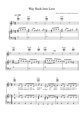 Marcar salario Odio Free Way Back Into Love (from the soundtrack to 'Music And Lyrics') by Hugh  Grant & Haley Bennett sheet music | Download PDF or print on Musescore.com