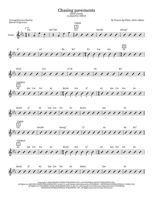 Chasing Pavements (Arr. Razvan Grigorescu) - Adele (Solo Guitar)