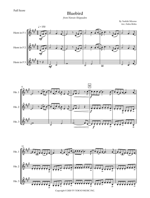 Ikimono Gakari's Blue Bird (Arr. Fabio Britto) - Yoshiki Mizuno (Brass Ensemble)
