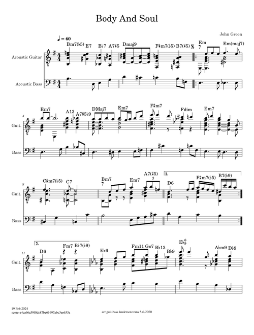 Body And Soul (guit-bass)