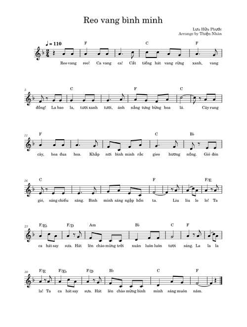 Reo vang bình minh – Lưu Hữu Phước