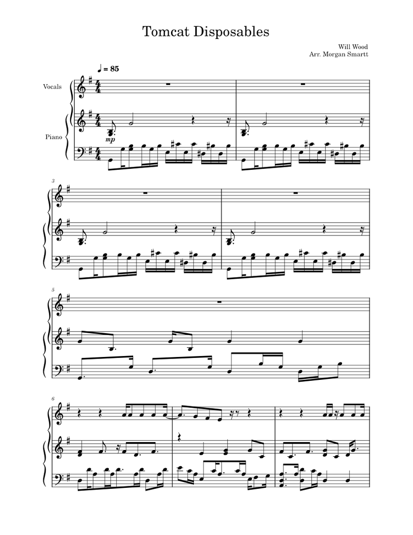 Tomcat Disposables Will Wood piano tutorial