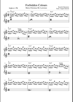 Play Official version of Merry Christmas, Mr. Lawrence Sheet Music