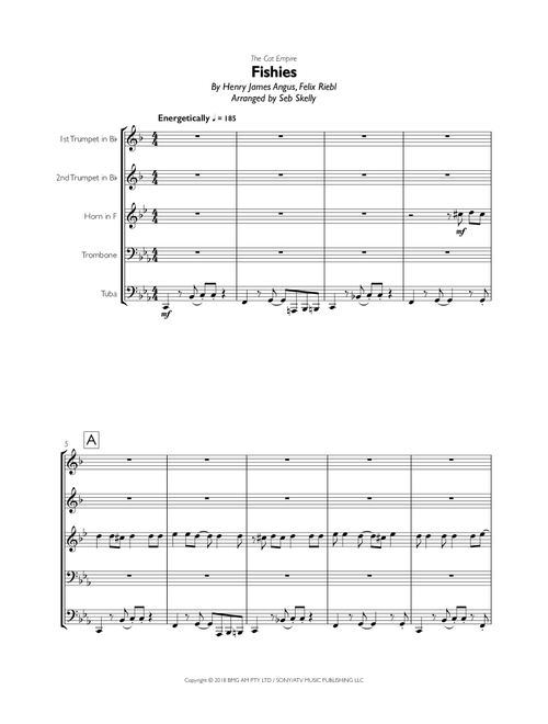 Fishies (Arr. Seb Skelly) - Cat Empire (Brass Ensemble)