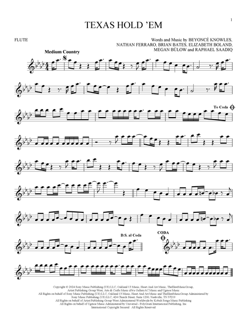 Texas Hold 'Em - Beyoncé (Flute Solo)