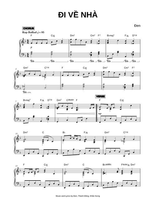 Đi Về Nhà - Đen (Piano)
