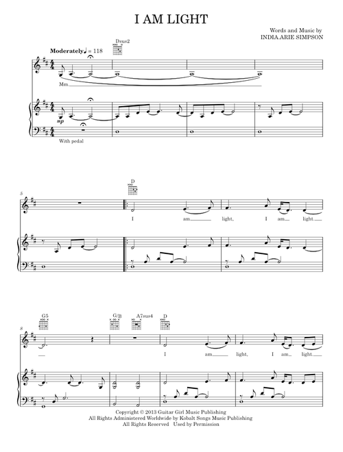 I am light - India.Arie (Piano-Vocal-Guitar)