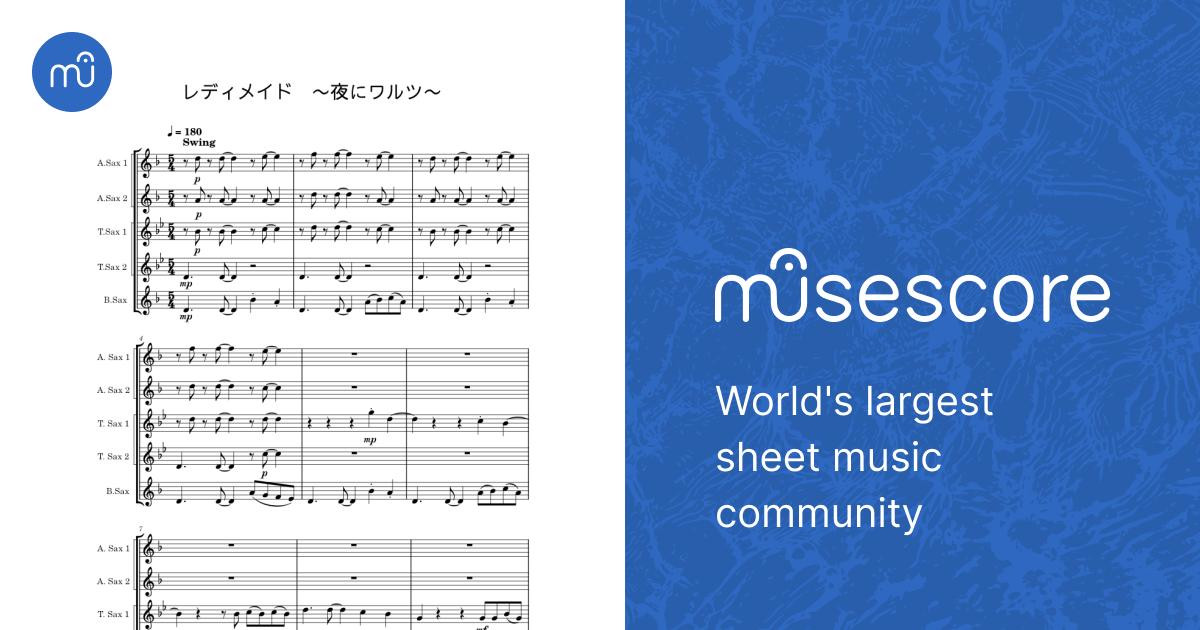 レディメイドSax5(夜にワルツ) Sheet Music for Saxophone alto