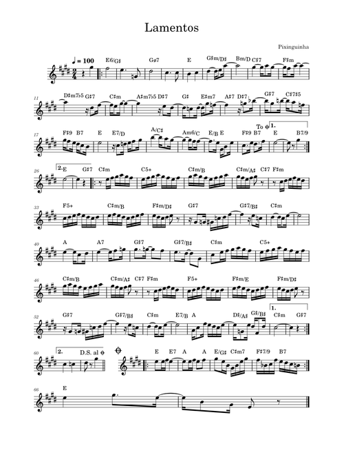 Lamentos – Pixinguinha