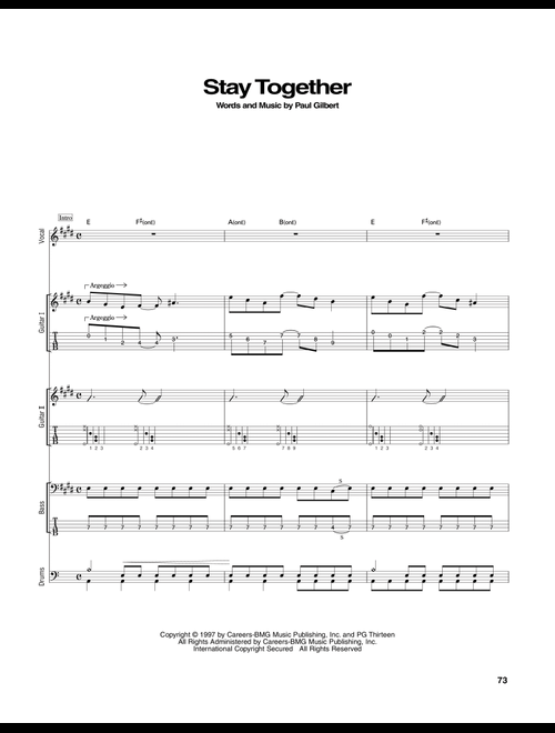 Stay Together - Mr Big (Guitar Tab)