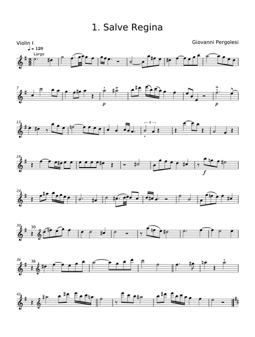Salve Regina, P. 79, No. 1 - Giovanni Battista Pergolesi