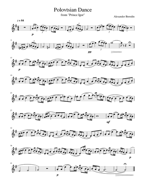 Polovtsian Dance Soprano Sax