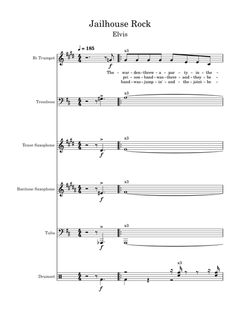 Jailhouse rock – Elvis Presley Jailhouse rock Brass Band