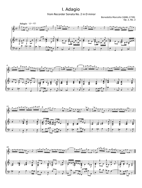 Adágio and Allegro - Benedetto Marcello