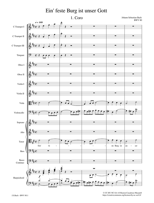 Ein feste Burg ist unser Gott – Martin Luther Ein feste Burg ist unser Gott BWV 80  Mvt. 1  Johann Sebastian Bach BWV 80.1