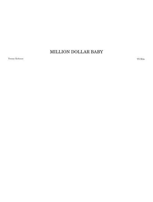 MILLION DOLLAR BABY – Tommy Richman