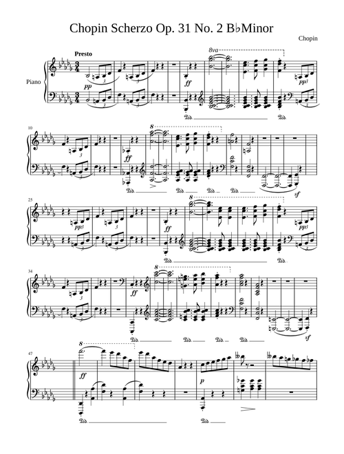 Scherzo No.2, Op.31 – Frédéric Chopin (1810 - 1849)