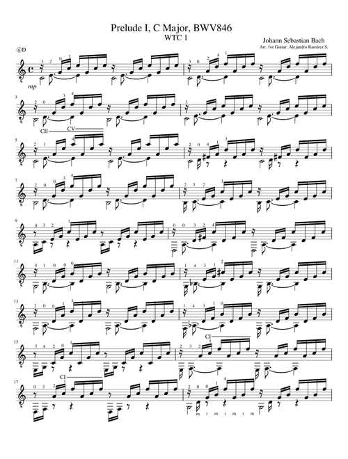 Preludio I, BWV846, Johann Sebastian Bach