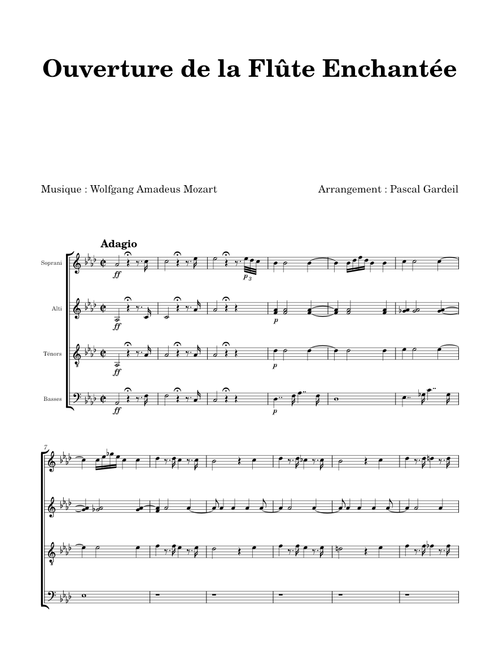 The magic flute overture – Wolfgang Amadeus Mozart Ouverture de la Flûte Enchantée