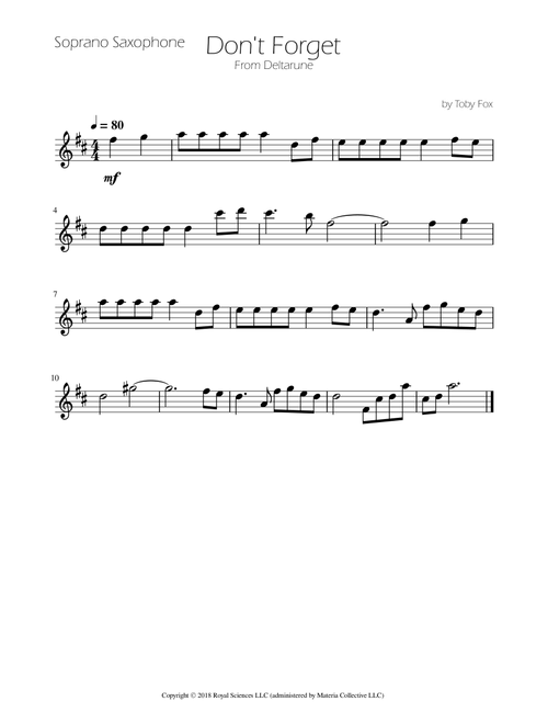 Don't Forget (Arr. Ygor Nunes Silva) - Toby Fox (Woodwind Ensemble)
