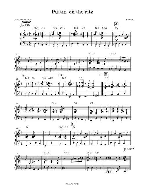 Puttin on the ritz – Irving Berlin