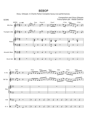Be-Bop – Dizzy Gillespie Sheet Music with Chords for Piano