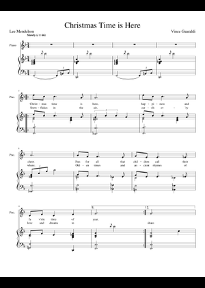 Christmas Time is Here - Vince Guaraldi Sheet Music with Chords for ...
