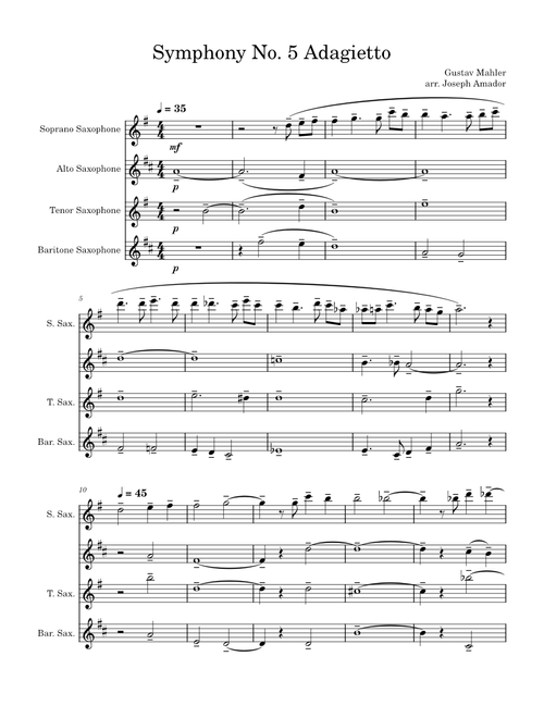 Adagietto from Symphony No.5 (4th Movement) – Gustav Mahler