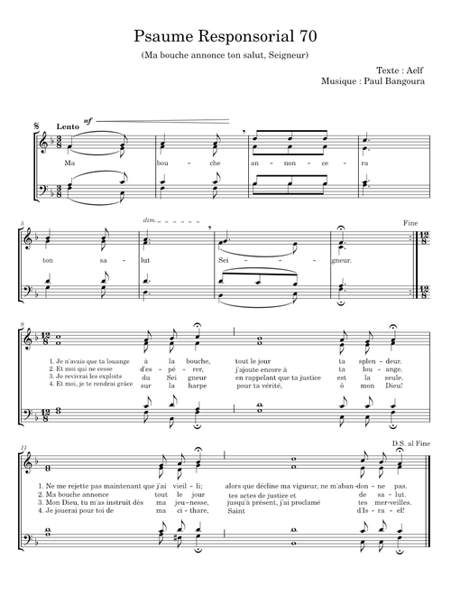 Psaume Responsorial 70 - AELF