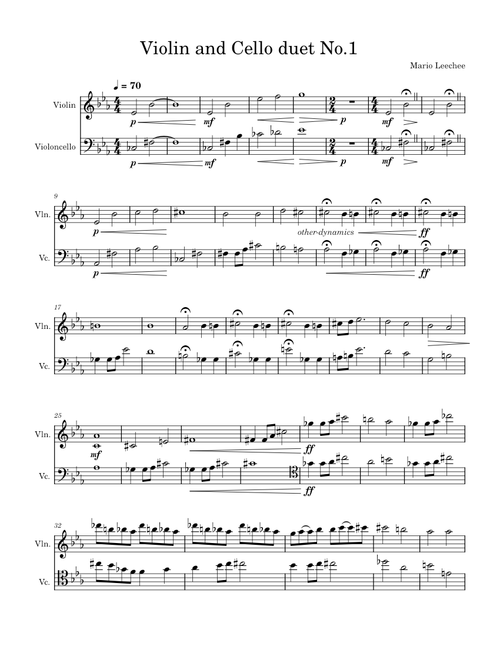 Violin and Cello Duet No.1