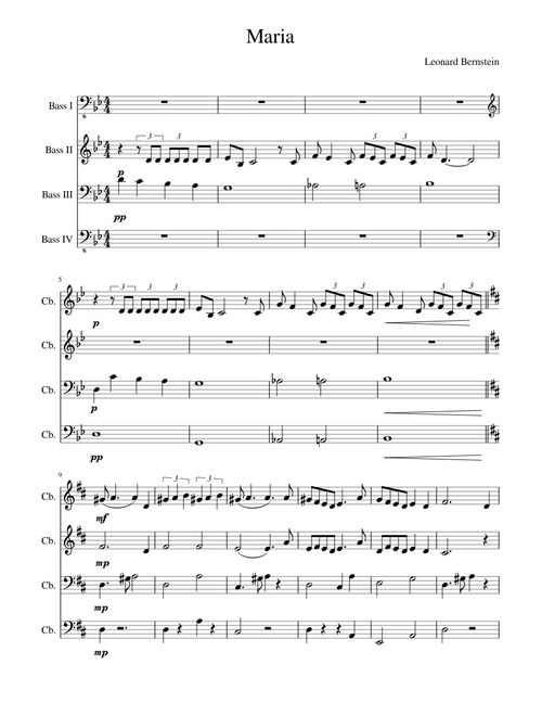 Maria Double Bass Quartet
