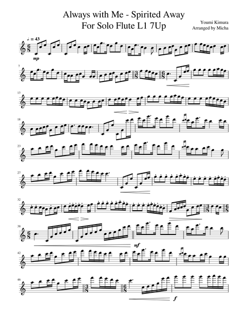 Always with Me For Solo Flute L1