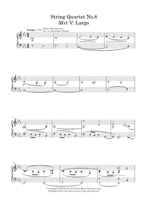 String Quartet No. 8 Sheet music for Saxophone alto String Quartet No. 8 Sheet music for Saxophone alto