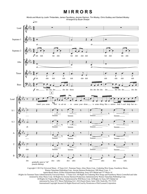 Mirrors (Arr. Bryan Sharpe) - Justin Timberlake (Choral, SATB)