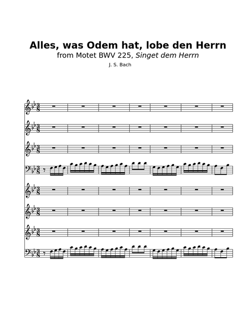 Bach: Alles, was Odem hat, lobe den Herrn, from the Motet "Singet dem Herrn ein neues Lied," BWV 225