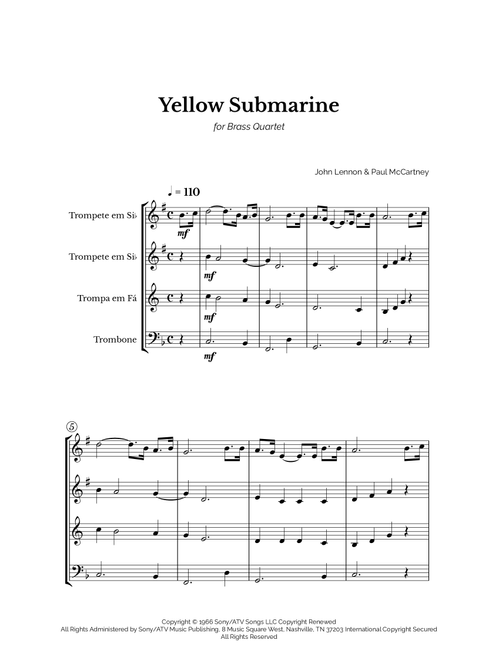 Yellow Submarine (Arr. Marcos Soares) - The Beatles (Brass Ensemble)
