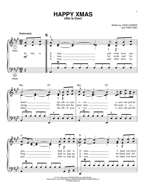 Happy Xmas (War Is Over) - John Lennon & Yoko Ono, The Fray, Gary Meisner (Accordion)