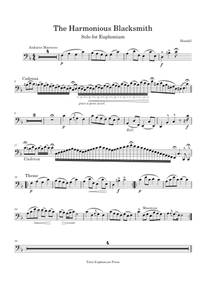 The Harmonious Blacksmith - Georg Friedrich Handel Sheet Music for