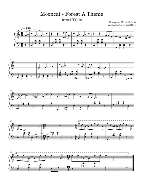 Mooncat - Forest A Theme (piano solo)