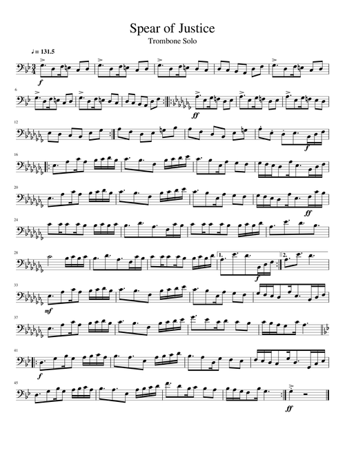 Spear of Justice - Trombone Solo